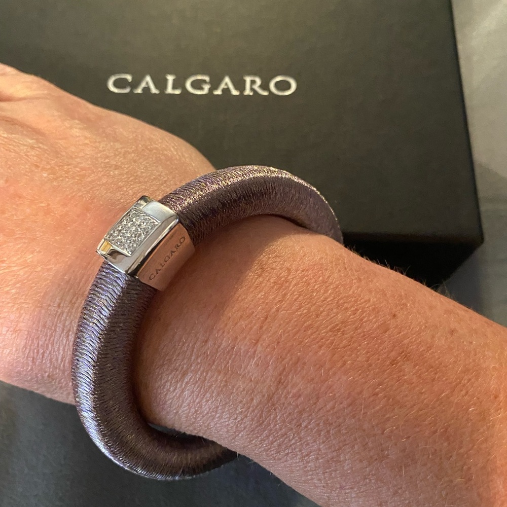 Calgaro bracelet.  Brown and sterling Silver